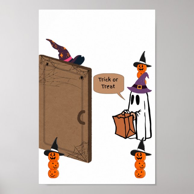 "Boo! Trick or Treat?" Poster (Front)