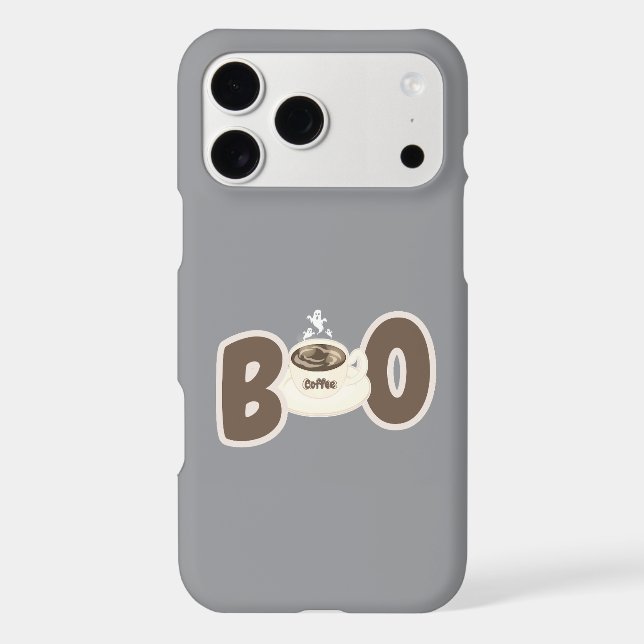 Boo-tyful Coffee & Halloween Owl iPhone Case (Back)