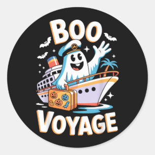 Boo Voyage Halloween Costume Spooky Funny Classic Round Sticker