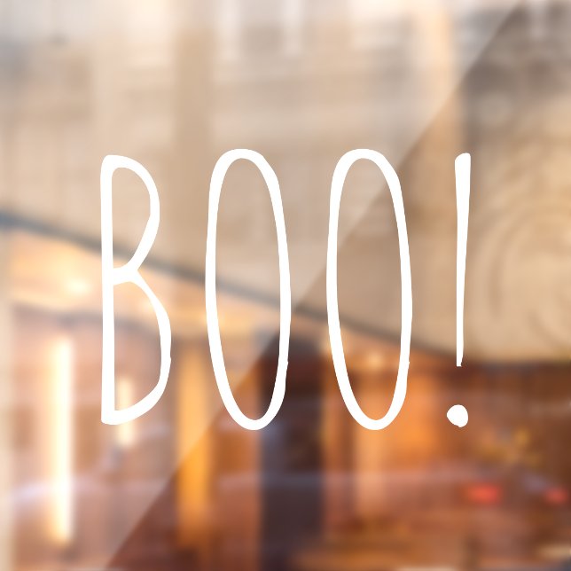 Boo white spooky typography funny cute Halloween (Sheet 2)