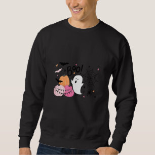 boo with ghost and pumpkins for halloween costume sweatshirt