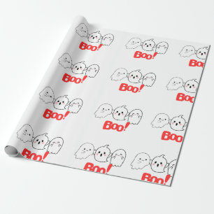 Boo! Wrapping Paper Spooky & Fun for Halloween