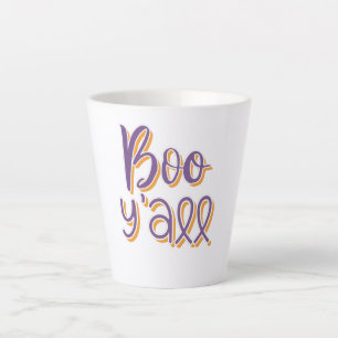 Boo Y’all – Elegant Halloween Calligraphy Latte Mug