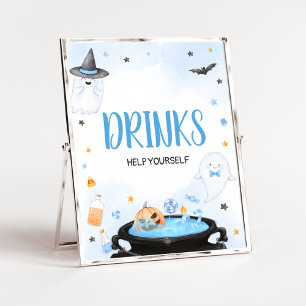 Boo-y Halloween Baby Shower Drinks Poster