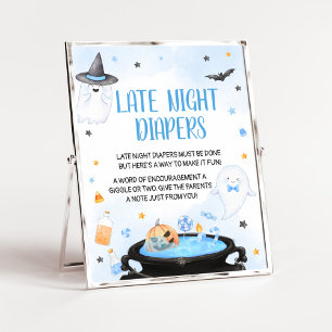 Boo-y Halloween Baby Shower  Late Night Diapers Poster