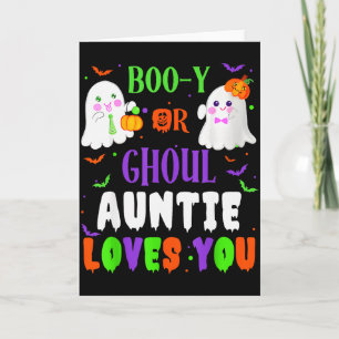 Boo-y Or Ghoul Auntie Loves You Boo Halloween Baby Card