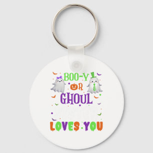 Boo-y Or Ghoul Sister Loves You By Halloween Men W Key Ring