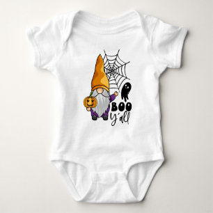 Boo Y'all Halloween Gnome Baby Bodysuit