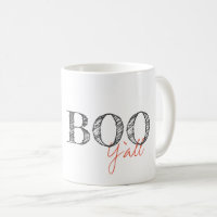 Boo Y'all Modern Text Halloween Southern Fun