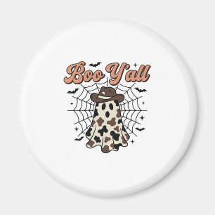 Boo Yall Western Ghost Halloween Design Magnet