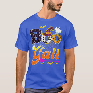 Boo Y'all With Spiders And Witch Hat Halloween Cos T-Shirt