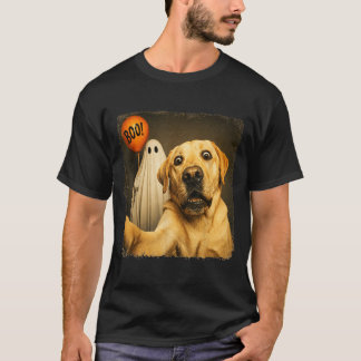 Boo Yellow Labrador Halloween Ghost Funny Dog T-Shirt