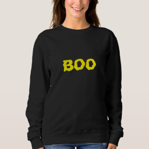 "boo" yellow letters - black Halloween Sweatshirt