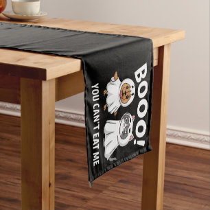 Boo You Can't Eat Me Dogs And Cats Funny Halloween Short Table Runner