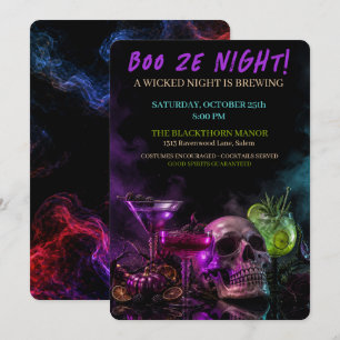 Boo Ze Night Gothic Halloween Cocktail Party Invitation