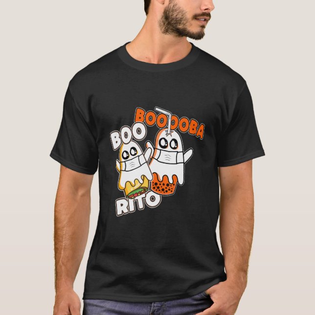 Booba Boo rito Kawai Boba Tea Burrito inside Hallo T-Shirt (Front)