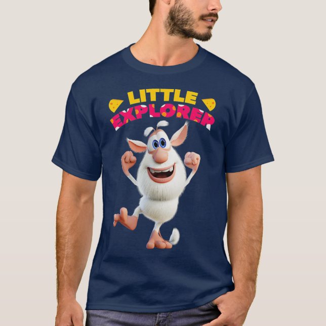 Booba Little Explorer Happy Birthday Gift for T-Shirt (Front)