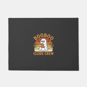 Booboo Clerk Crew Halloween Ghost Design_1 Doormat