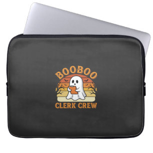 Booboo Clerk Crew Halloween Ghost Design_1 Laptop Sleeve