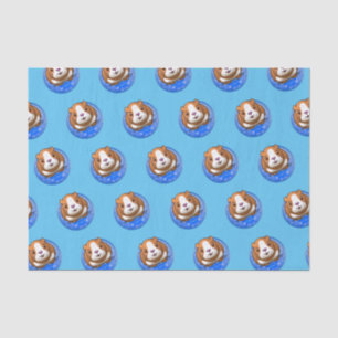 Booboo Piggy blue Tissue Paper