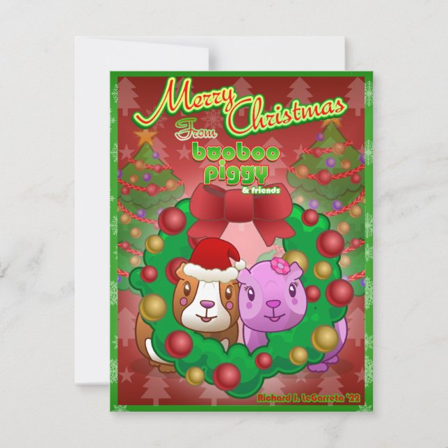 Booboo Piggy Christmas card 2022 (Front)