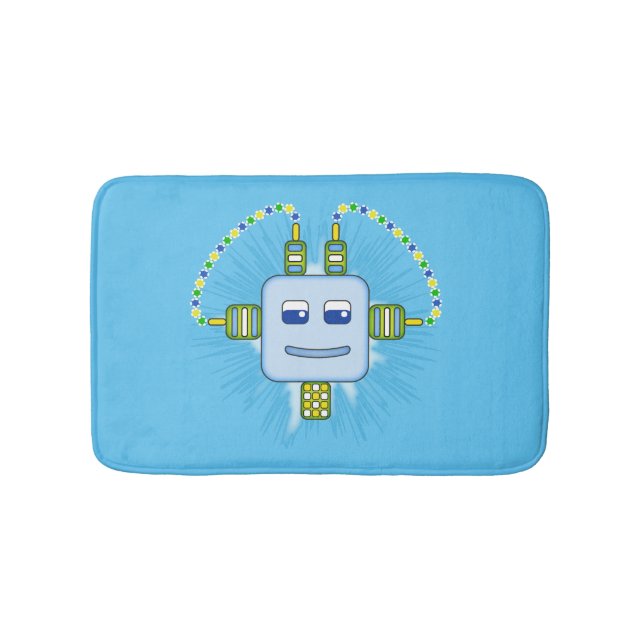 Booboobot Robot- Small Bath Mat (Front)