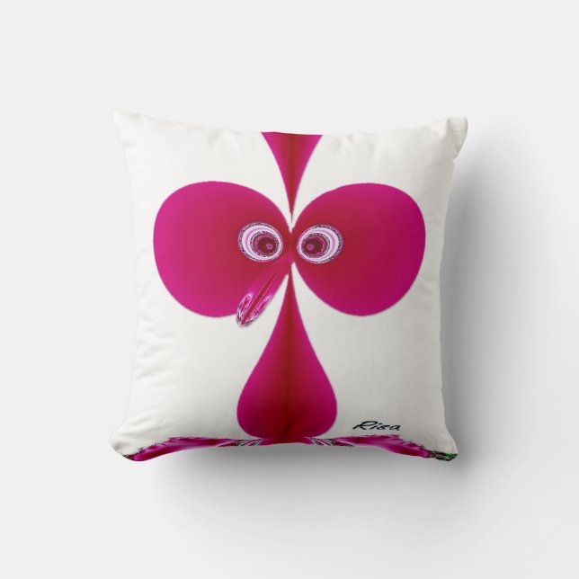 Booby Bird Pink Cushion (Front)