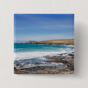 Boobys Bay Beach England 15 Cm Square Badge