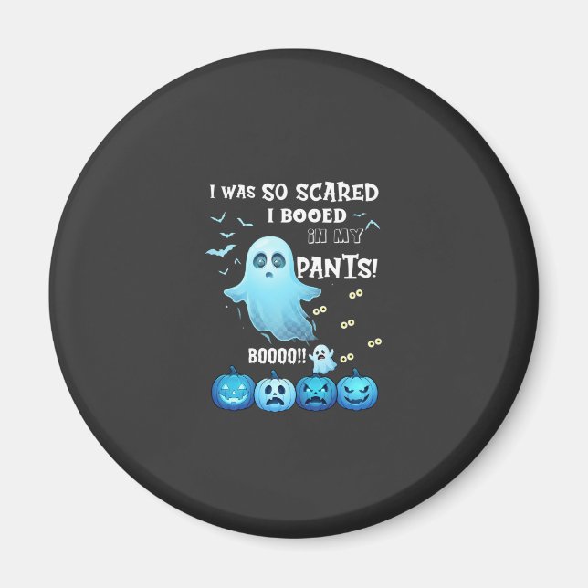 Booed Pants Halloween Ghost Blue Pumpkins Magnet (Front)
