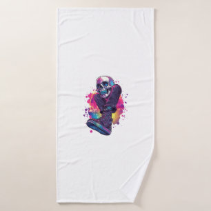 Boogie Bones � Funny 70s Disco Skull Bath Towel
