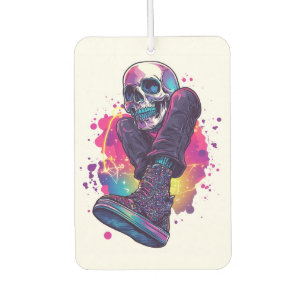 Boogie Bones � Funny 70s Disco Skull Car Air Freshener