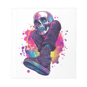 Boogie Bones � Funny 70s Disco Skull Notepad