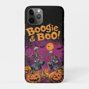 Boogie & Boo! - Halloween Skeletons and Pumpkins iPhone 11 Pro Case