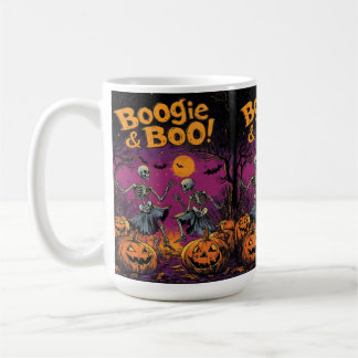 Boogie & Boo! - Halloween Skeletons and Pumpkins Coffee Mug