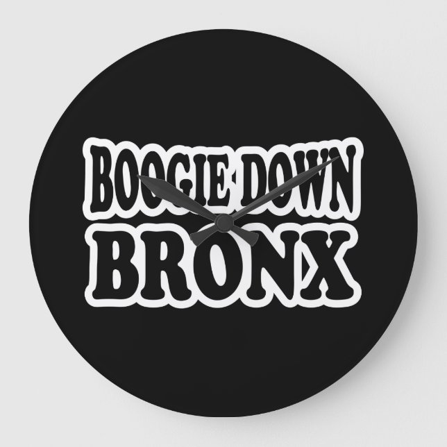 Boogie Down Bronx, NYC Large Clock (Front)
