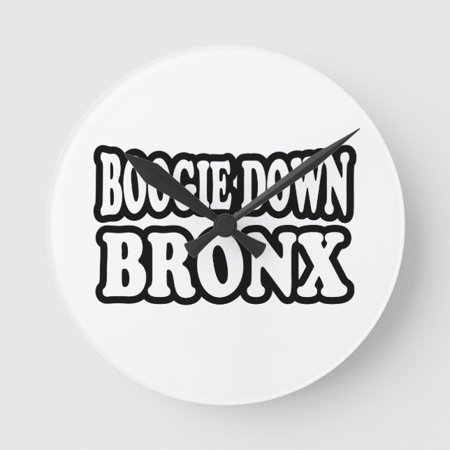 Boogie Down Bronx, NYC Round Clock (Front)