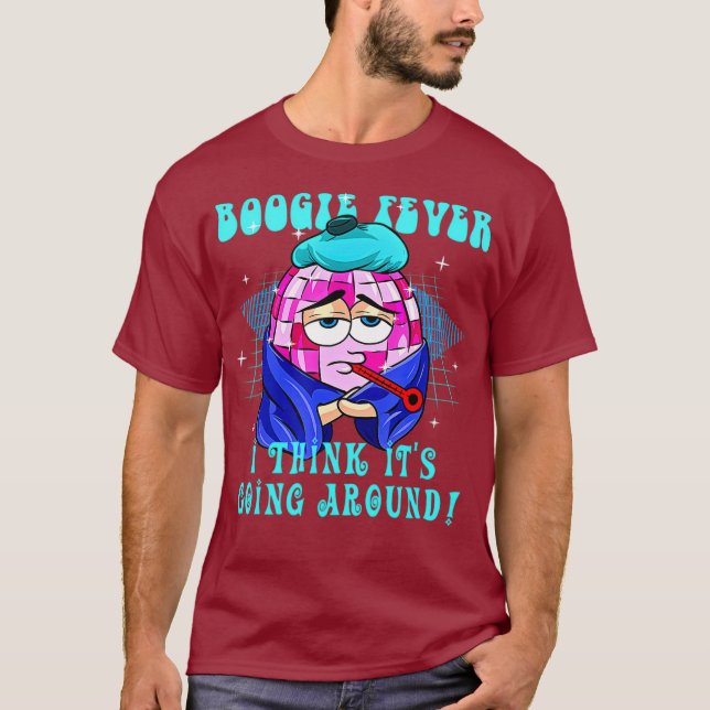 Boogie Fever Funny Disco Mirrored Ball T-Shirt (Front)