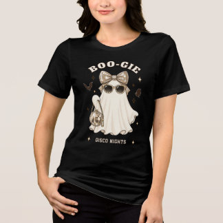 Boogie Ghost with Disco Bow Purse & Sunglasses Tri-Blend Shirt