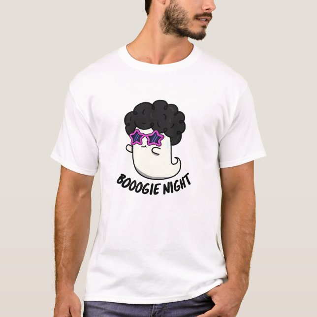Boogie Night Funny Halloween Ghost Pun  T-Shirt (Front)