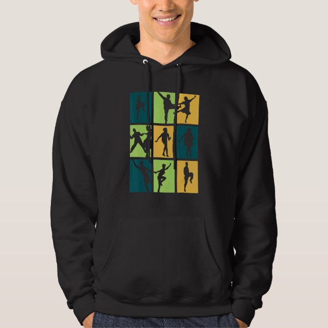 Boogie Woogie Dance Retro Hoodie (Front)