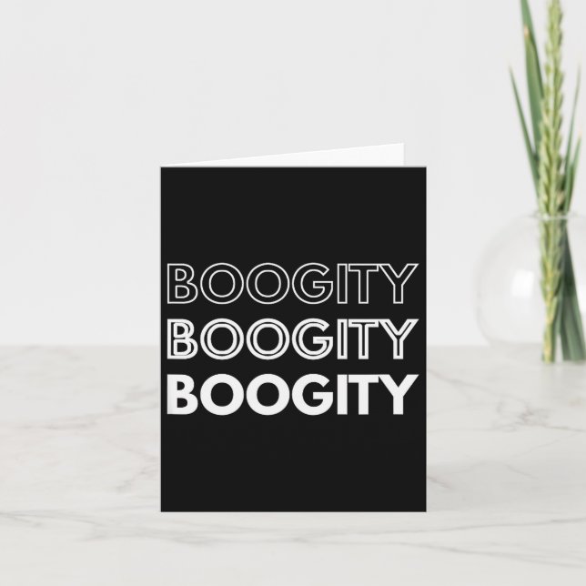 Boogity _ Funny Words On  Card (Front)