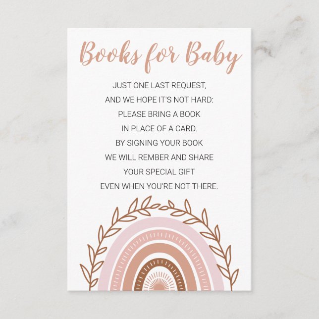 Booh Rainbow Books for Baby Card (Front)