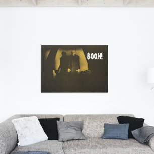 Booh Vampire Horror Nosferatu Yellow Canvas Print