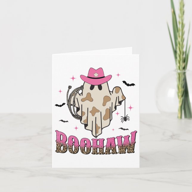 Boohaw Ghost Halloween  Card (Front)