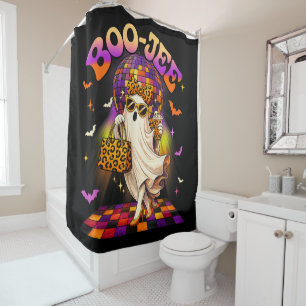 Boojee Ghost Halloween Boo JEE Disco Shower Curtain