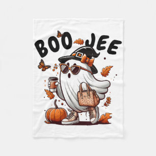 Boojee Ghost Halloween Costume Pumpkin Spooky Seas Fleece Blanket