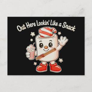 Boojee Out Here Lookin Like A Snack Candy Cane Holiday Postcard