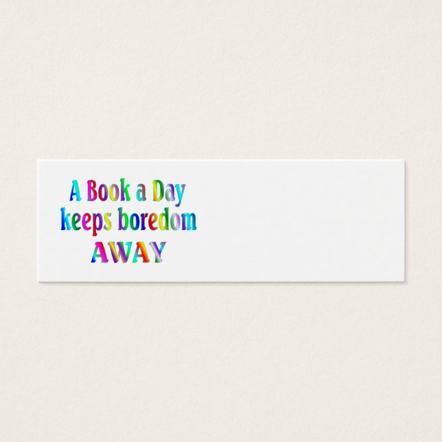 Book a Day BOOKMARK (Front)