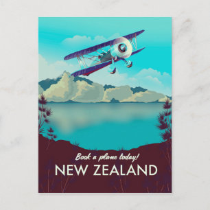 Book a Plane Today! New Zealand Postcard