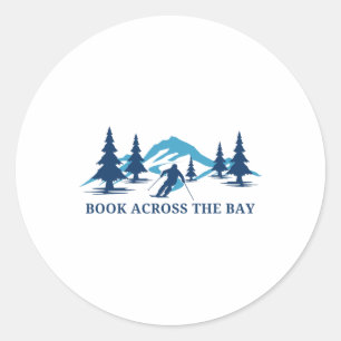 Book Across The Y Wisconsin Ski Resort Skiing Skie Classic Round Sticker